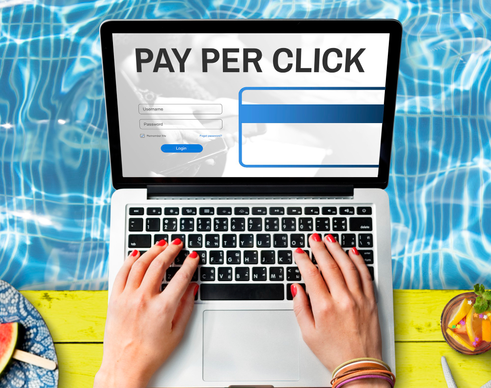 pay per cliick on computer screen