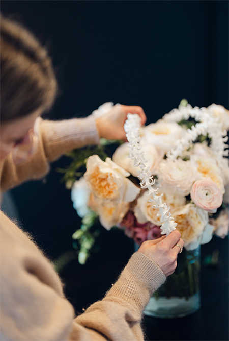 add strands of flowers to your bouquet