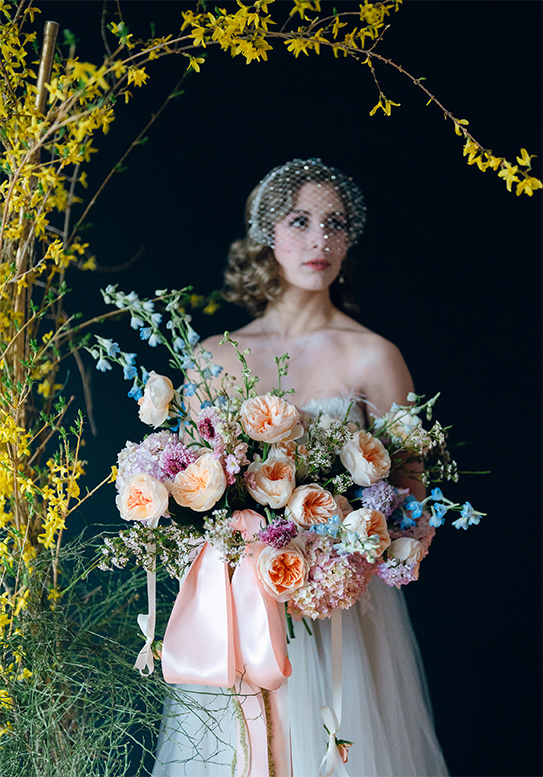 2nd place bride with flowers