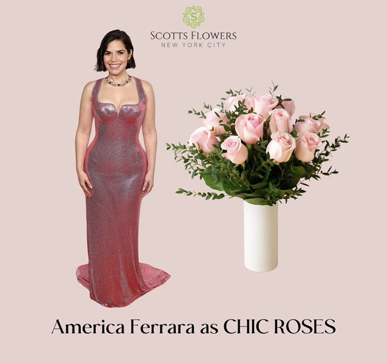 America Ferrara Chic Roses