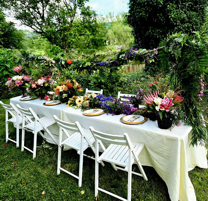 outdoor tablescape