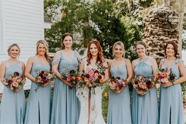 bride and bridesmaids