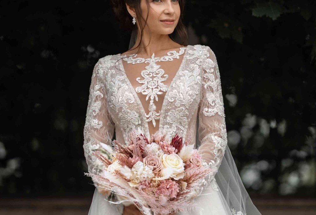 bride with bouquet