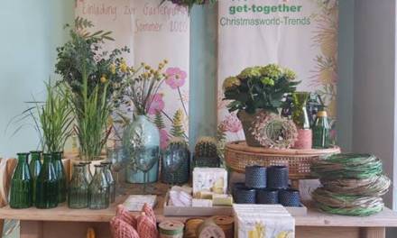 The Christmasworld trend, ‘happy get-together’, at the Morles florist shop in Nüsttal