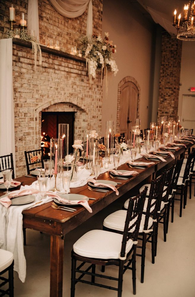 long table for reception