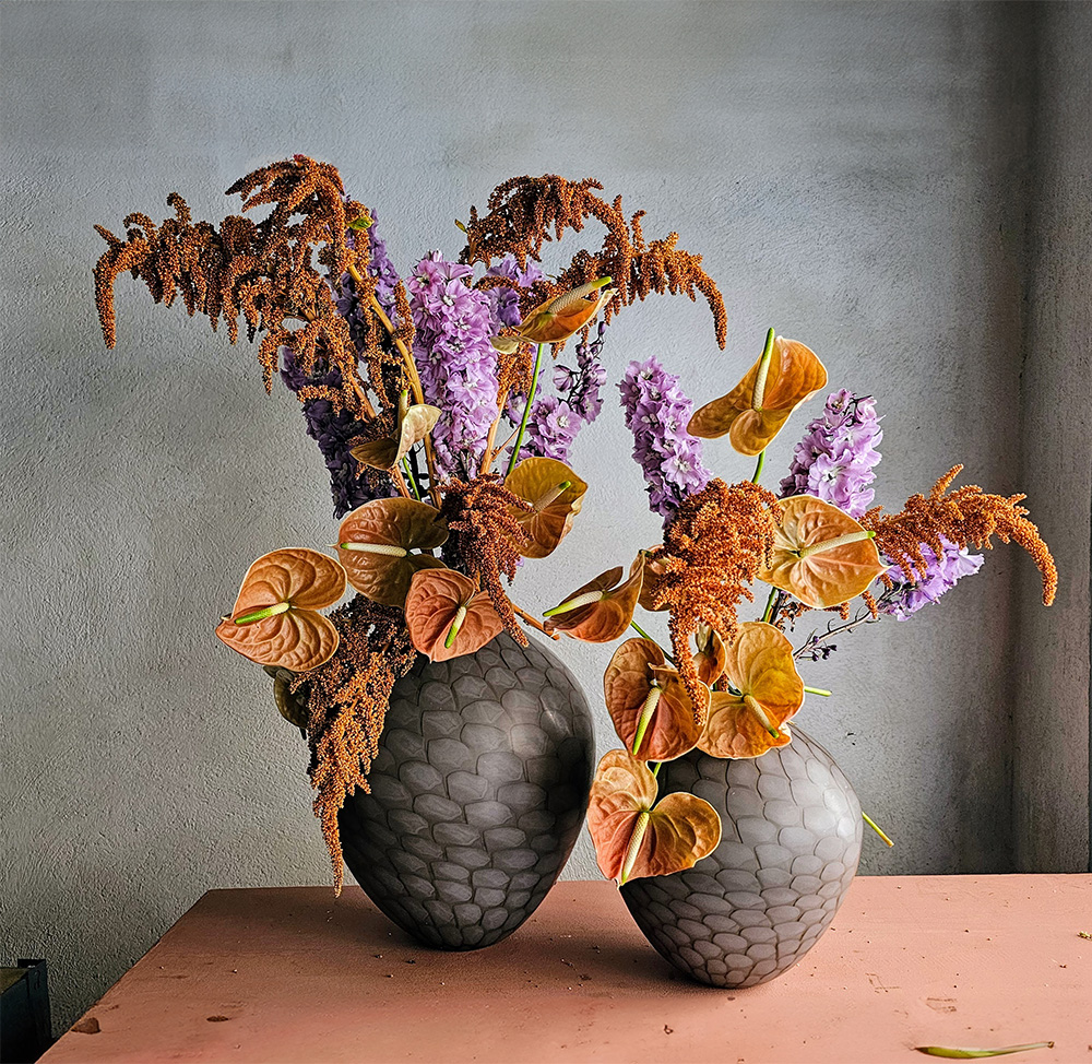 Dylan Tripp Floral with Baroviertoso Vases