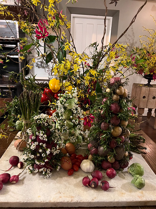 flowers and veggies