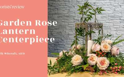 Garden Rose Lantern Centerpiece