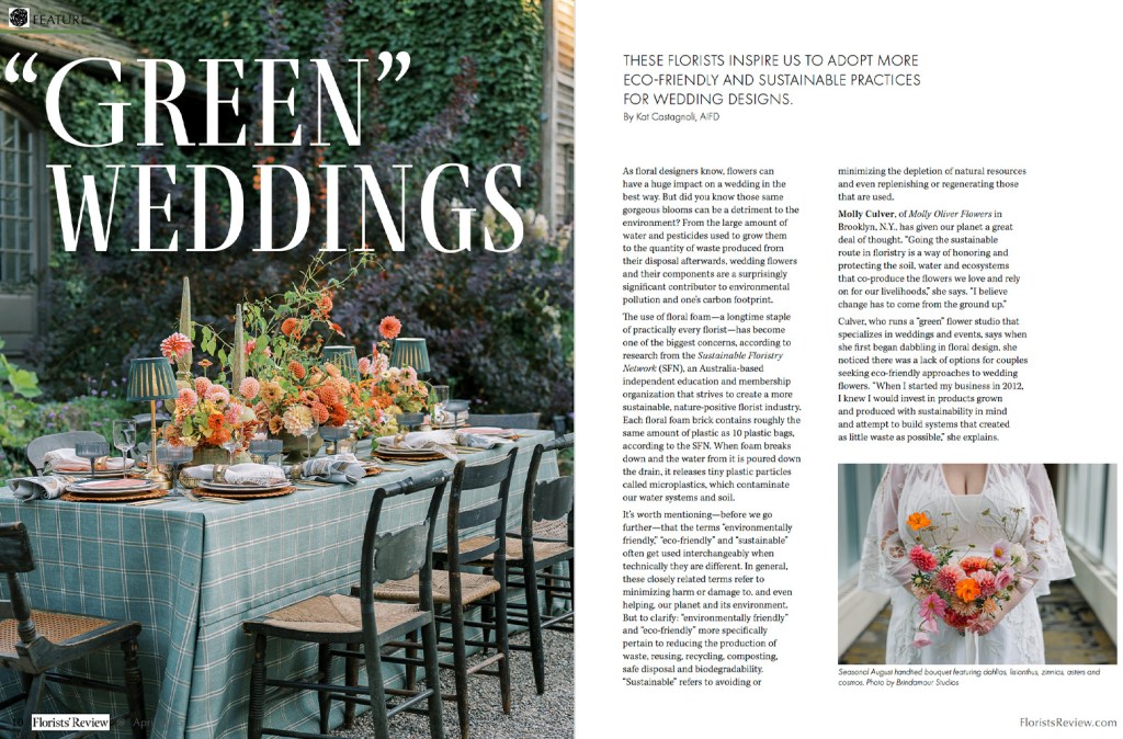 green weddings feature