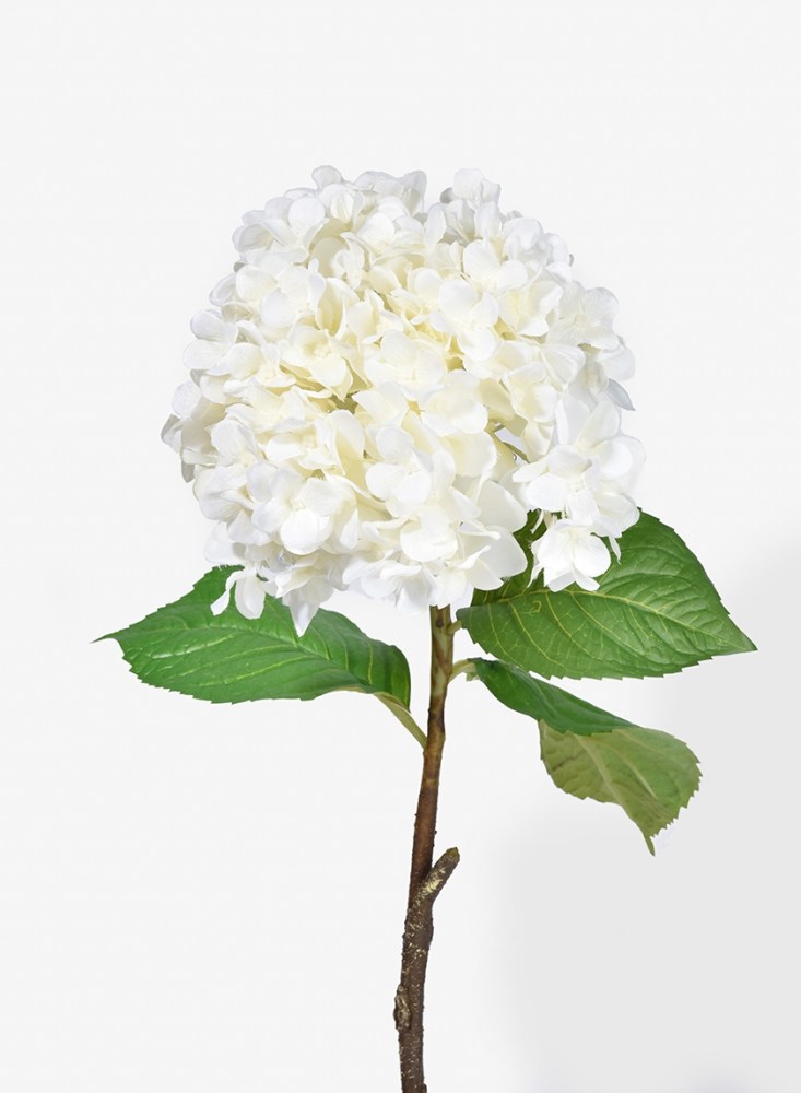 White hydrangea faux stem