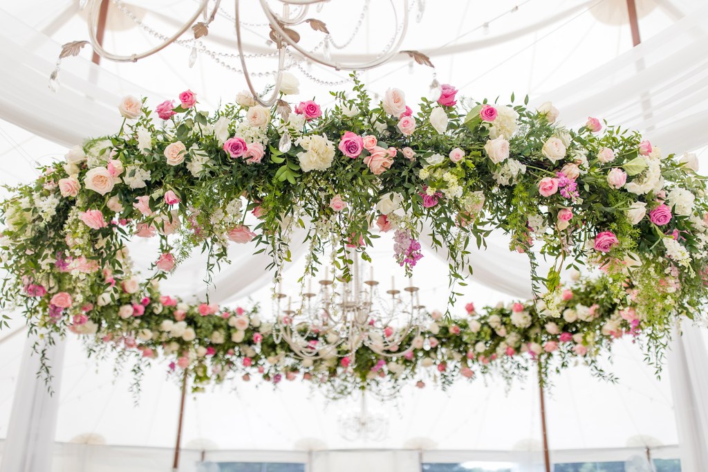 large floral chandelier