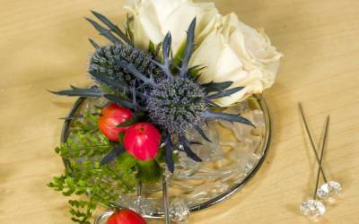 Transparent Ring Bouquet and Boutonniere