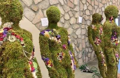 23 life-like floral sculptures installed at Ascarate Park in honor of August 3 victims