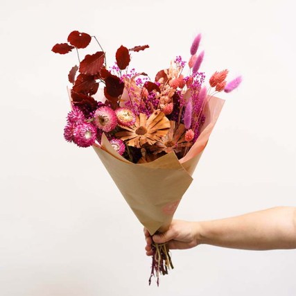 dried flower wrap Design by Native Poppy, San Diego, Ca