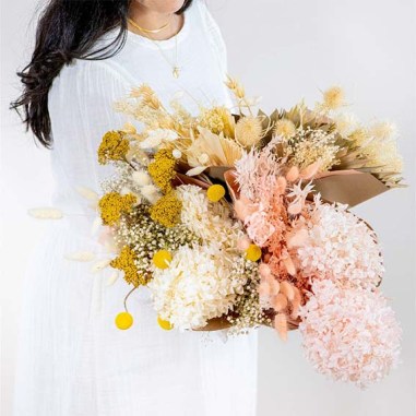 bridal bouquet of dried flowers