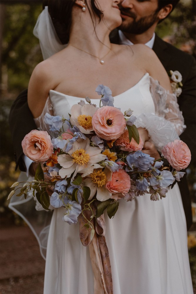 bride with bouquet