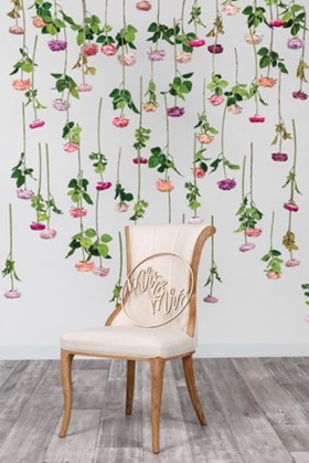 hanging flowers background for photos