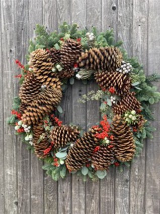 pinecone wreath