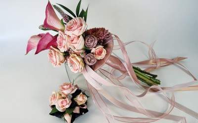 Prom Bouquet and Traditional Wrist Corsage