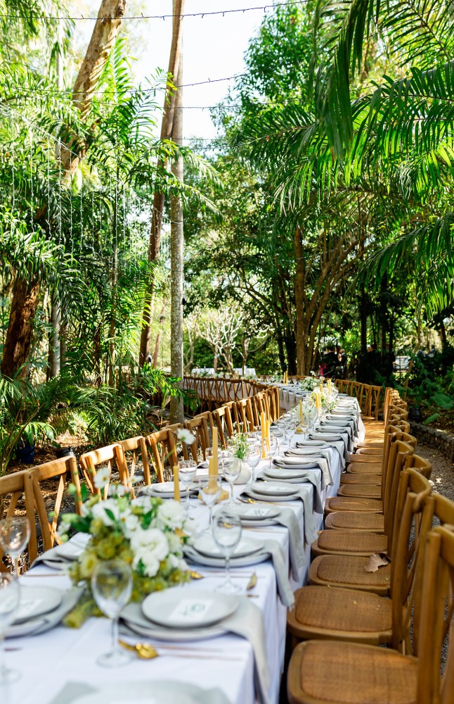 reception table outdoors
