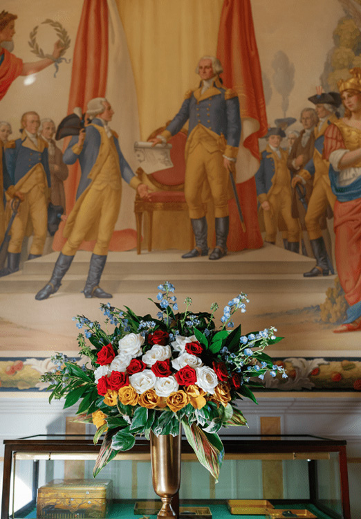 Society of the Cincinatti, Mural CPK Floral Designs, Angelika Johns Photography
