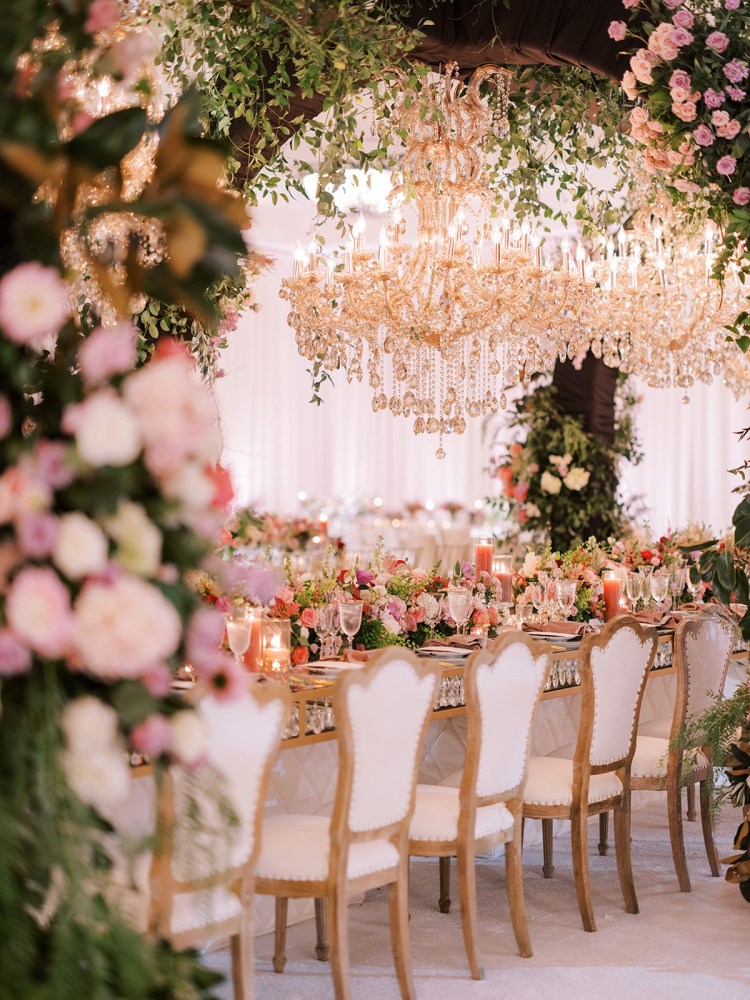 wedding reception floral decor