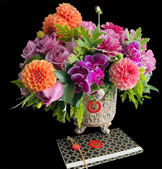 Jeanine Mesias.JMB Haute FloralDesign.Naperville,Il colorful compote design