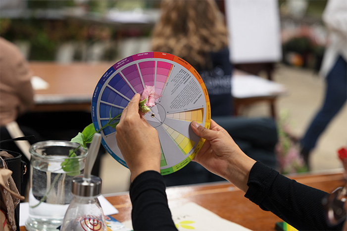using a color wheel