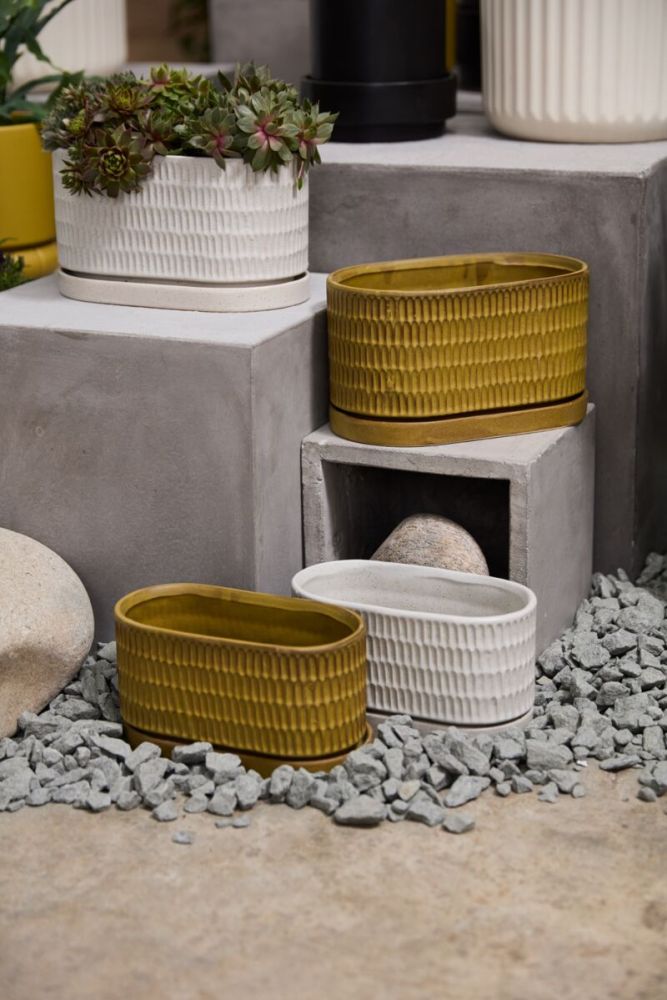 zelle planter with saucer
